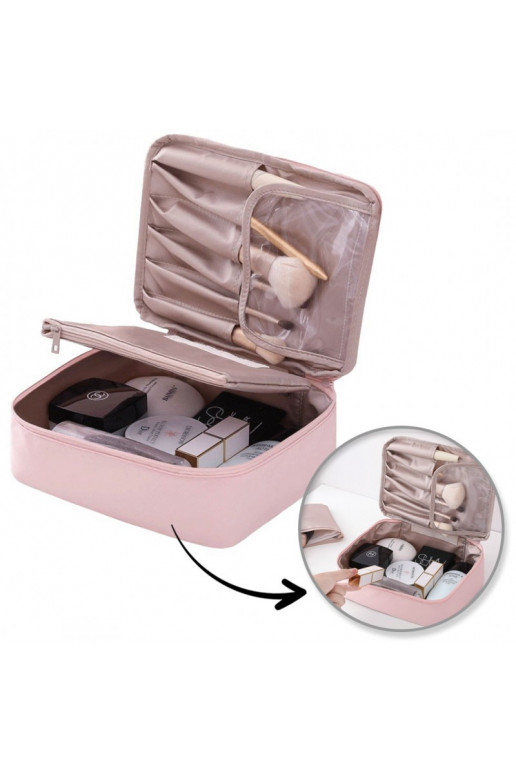 Folding cosmetics bag  pink KS87