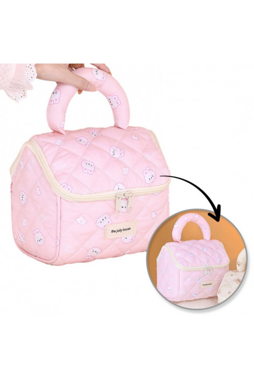 Folding cosmetics bag elegancka   BUNNY pink KS131R