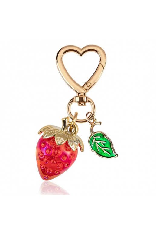 Keychain czerwona TRUSKAWKA  serce BRL350CZE