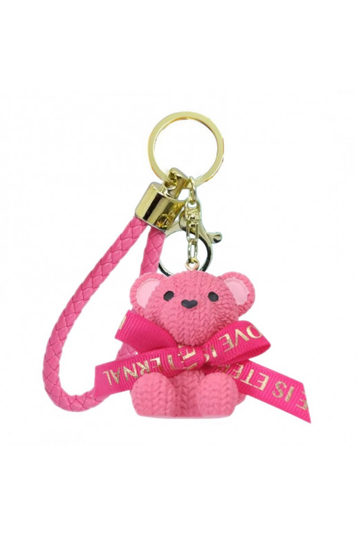 Keychain withkokardką  fuchsia pink BRL351F