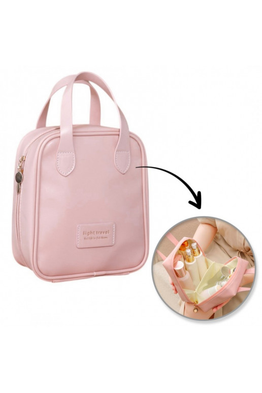 Cosmetics bag organizerkosmetyki withrączką 17x7x19cm pink KS128R