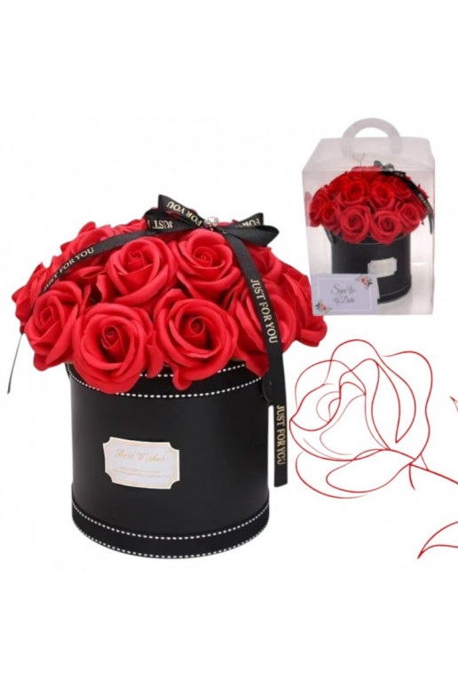 Flower box, bukiet zapachowych ów mydlanych  BUK08CZE
