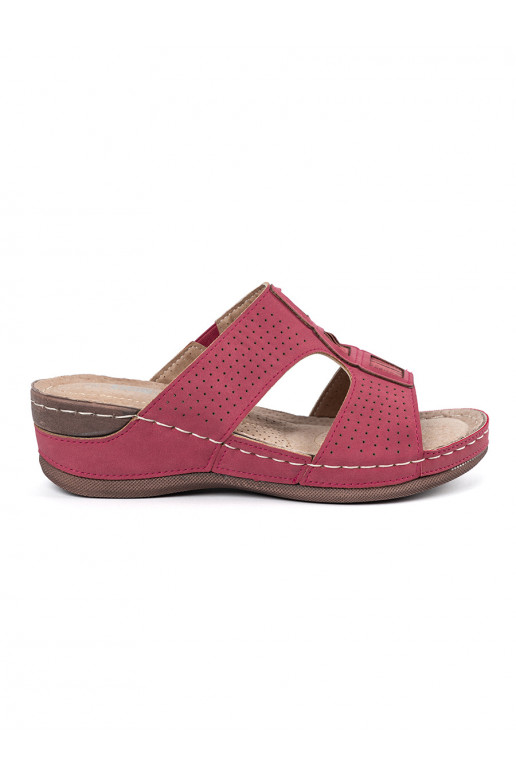 red slippers  womens with platform