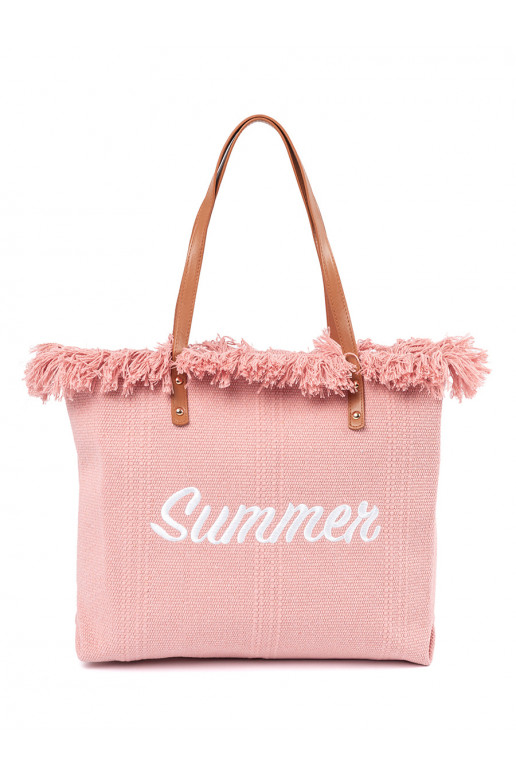 pink Handbag plażowa