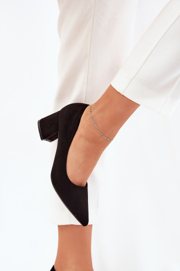Women's pointed toe pumps on a heel black Merinette 2
