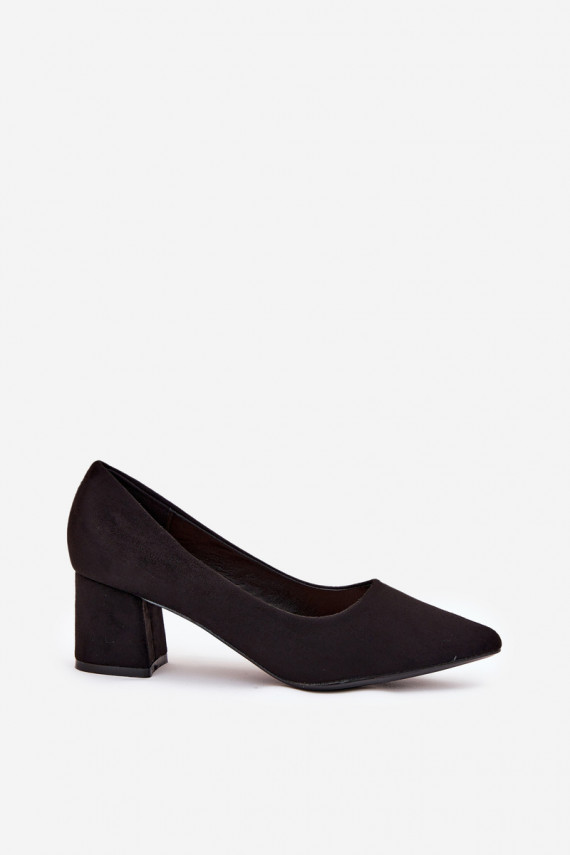 Women's pointed toe pumps on a heel black Merinette