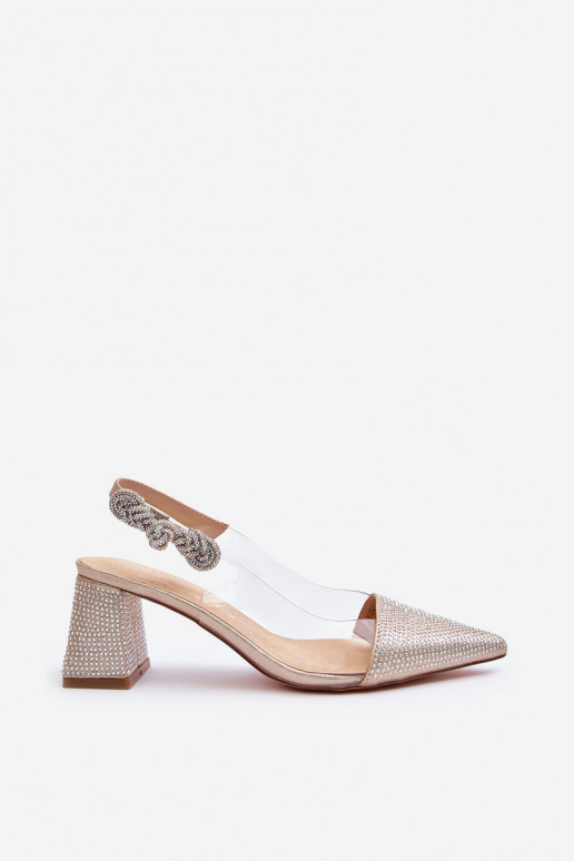 Elegant Pointed-Toe Pumps D&A MR91292-1 Champagne