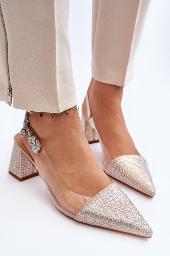 Elegant Pointed-Toe Pumps D&A MR91292-1 Champagne