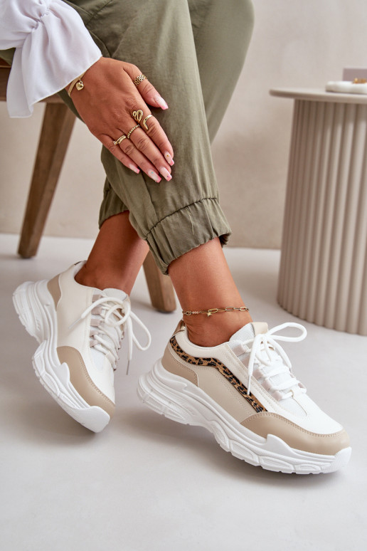 Women's Platform Sports Shoes White Henley Women's Platform Sports Shoes White Henley