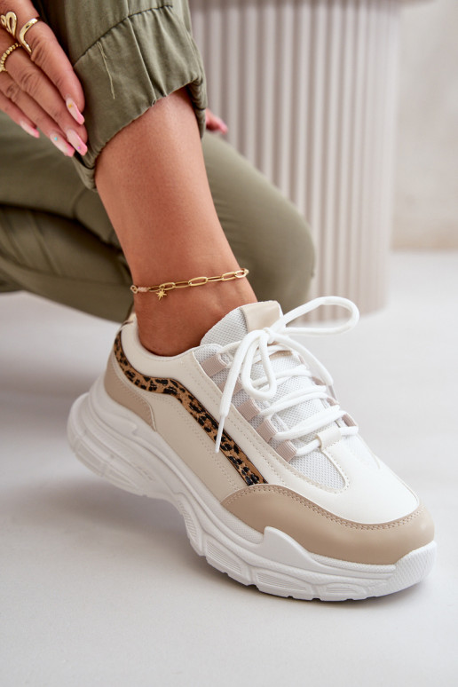 Women's Platform Sports Shoes White Henley Women's Platform Sports Shoes White Henley