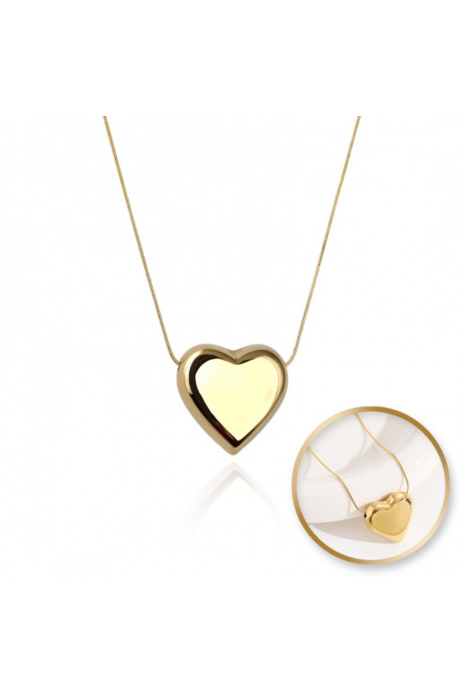 Necklace The heart from stainless steel , żyłka NST2177