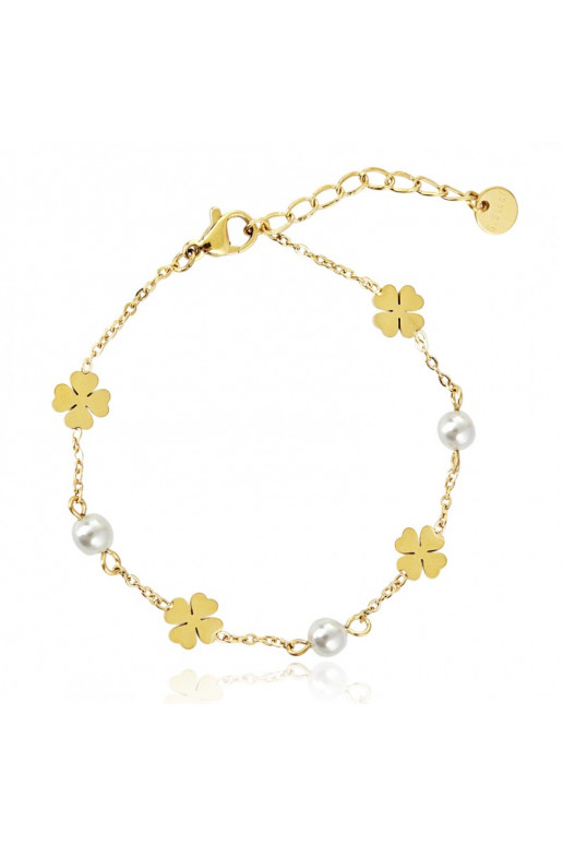 Bracelet   , Koniczynki, perły BST1535