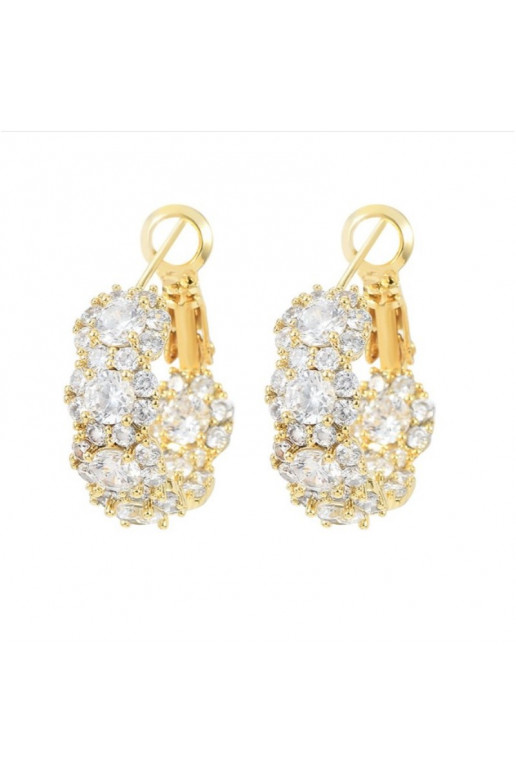 gold color-plated stainless steel earrings cover with goldKST3336