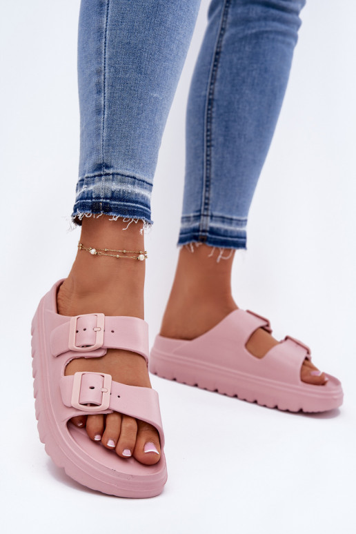 Women's Foam Platform Slippers Pink Melorea