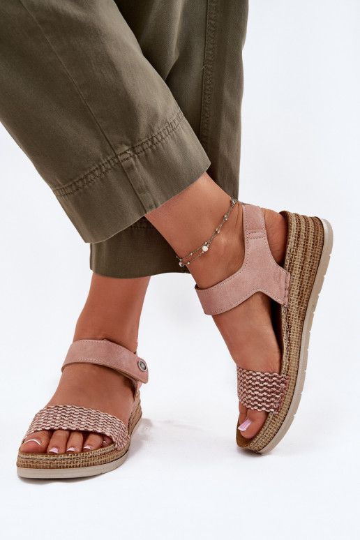 Wedge Sandals For Women Pink Inblu RV000014