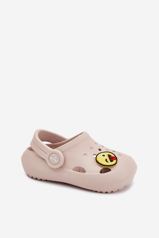Children's Foam Slippers With Print Beige LEMIGOSE 880
