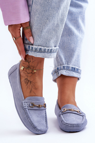 Women's Classic Suede Loafers Blue Corinell 2
