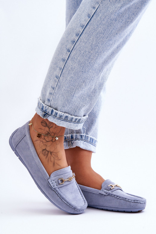 Women's Classic Suede Loafers Blue Corinell