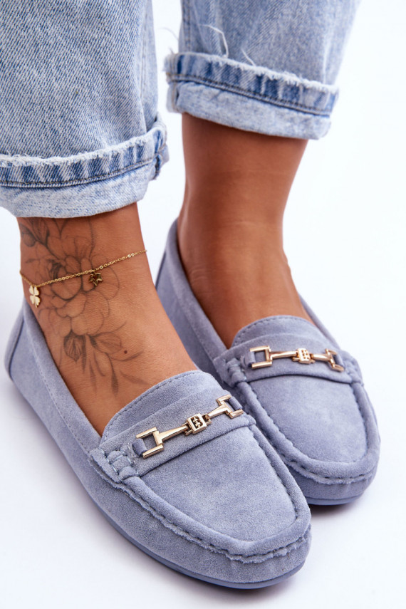 Women's Classic Suede Loafers Blue Corinell