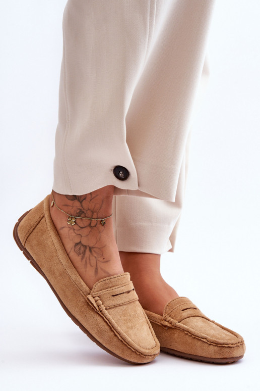Women's Suede Loafers Camel Lenvie