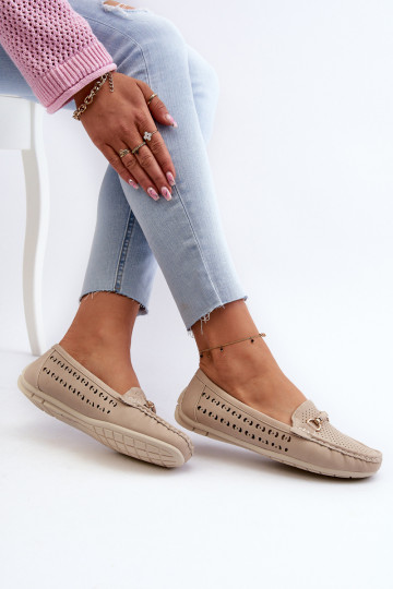 Women's Black Lattice Loafers Rasirna 2