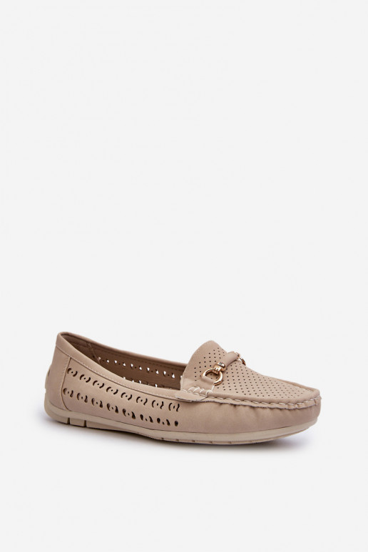 Women's Black Lattice Loafers Rasirna