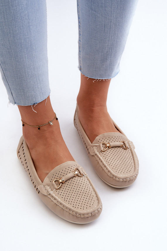 Women's Black Lattice Loafers Rasirna