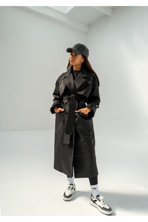 Arian - Black faux leather coat Arian - Black faux leather coat