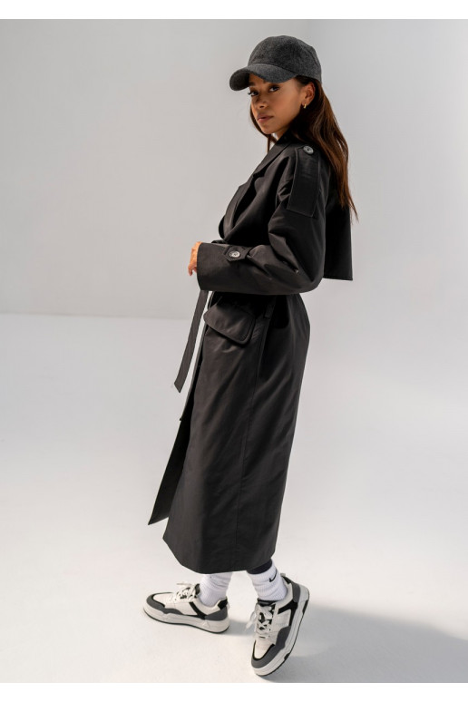 Arian - Black faux leather coat Arian - Black faux leather coat