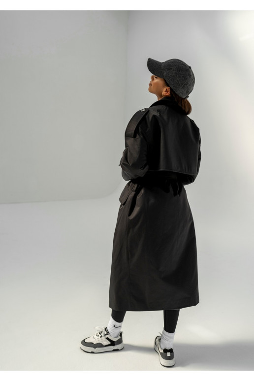 Arian - Black faux leather coat Arian - Black faux leather coat