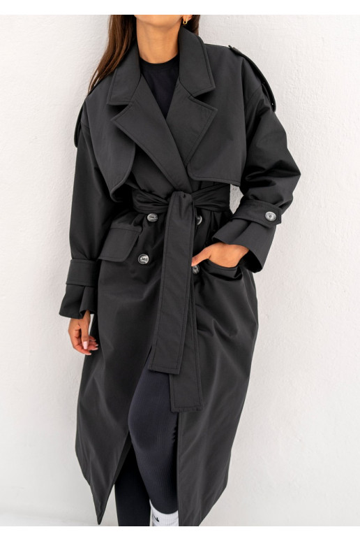 Arian - Black faux leather coat Arian - Black faux leather coat