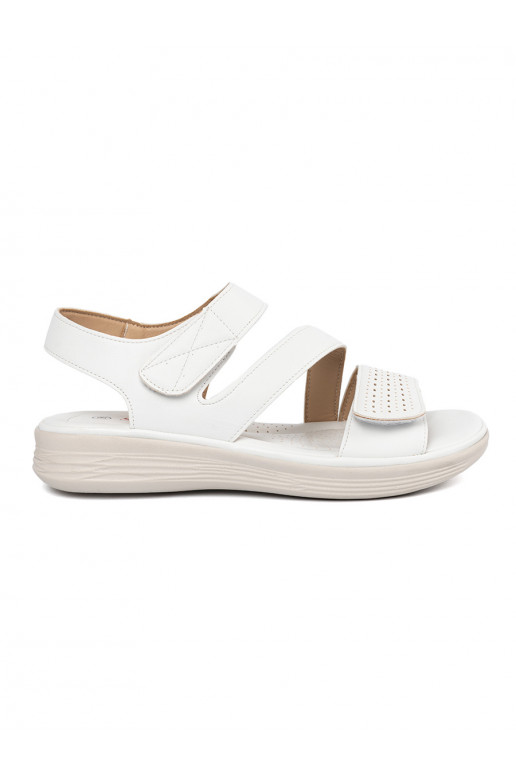 White color sandals womens Velcroy