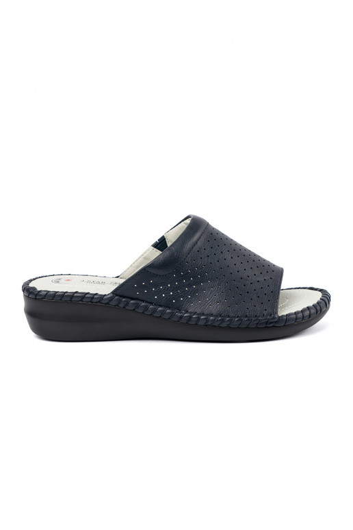 Slippers ze skórzaną wkładką blue