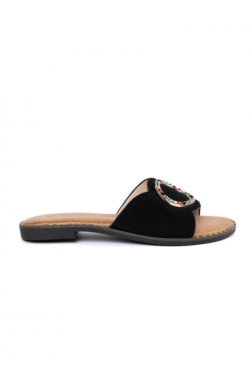 black slippers  womens with bucklesIncyrkonie