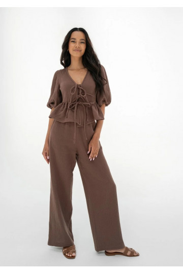 Thane - Brown muslin pants
