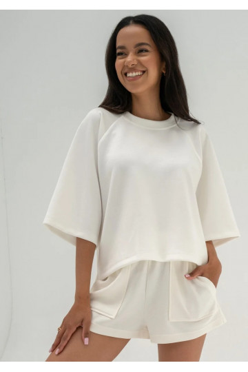 Jess - Ecru soft sweatshirt