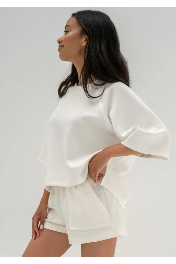 Jess - Ecru soft sweatshirt 2