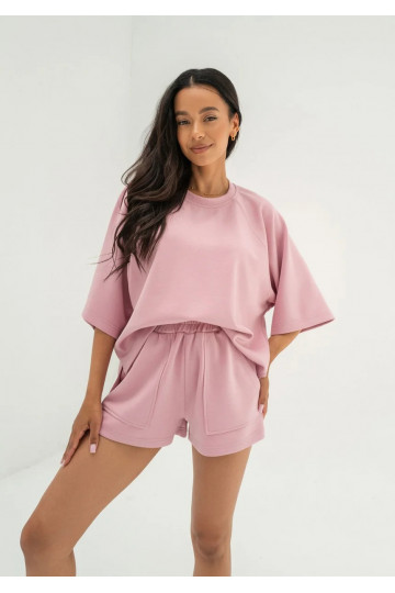 Jess - Pink soft sweatshorts 2