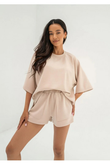 Jess - Beige soft sweatshorts 2