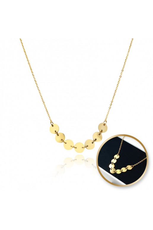 Stainless steel necklace gold NST1027