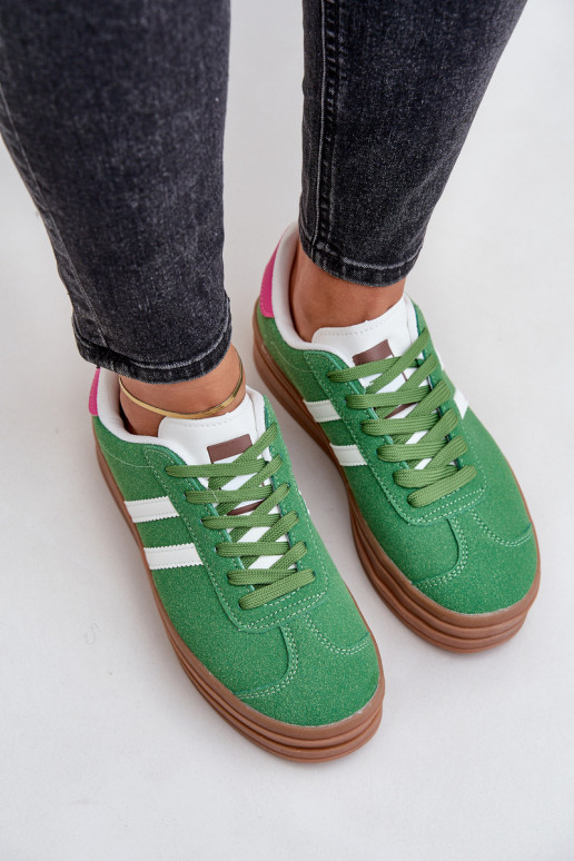 Ladies Sneakers On Platform Green Egelia Ladies Sneakers On Platform Green Egelia
