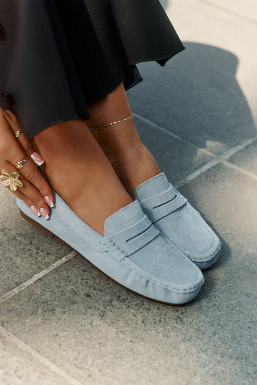 Suede Women's Moccasins Big Star RR274943 Blue Suede Women's Moccasins Big Star RR274943 Blue
