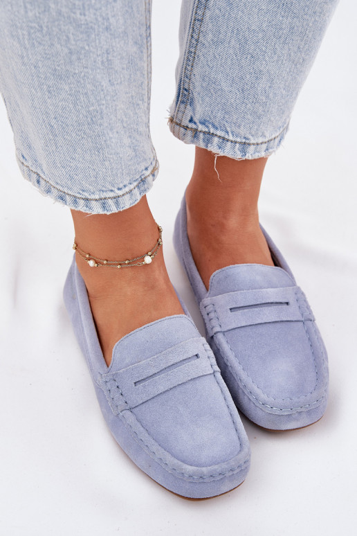 Suede Women's Moccasins Big Star RR274943 Blue Suede Women's Moccasins Big Star RR274943 Blue