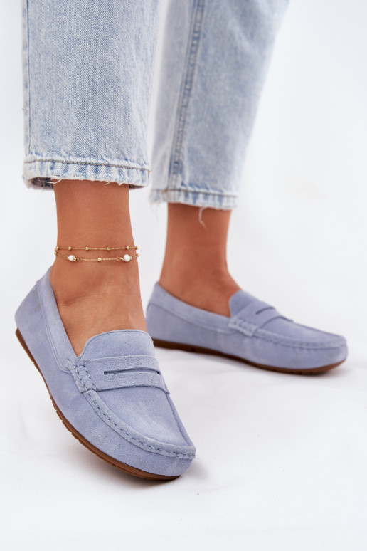 Suede Women's Moccasins Big Star RR274943 Blue Suede Women's Moccasins Big Star RR274943 Blue