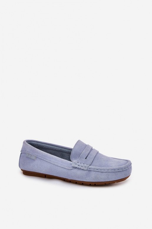 Suede Women's Moccasins Big Star RR274943 Blue Suede Women's Moccasins Big Star RR274943 Blue