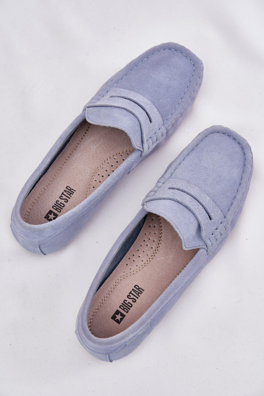 Suede Women's Moccasins Big Star RR274943 Blue Suede Women's Moccasins Big Star RR274943 Blue