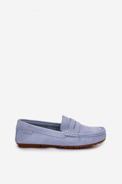 Suede Women's Moccasins Big Star RR274943 Blue Suede Women's Moccasins Big Star RR274943 Blue