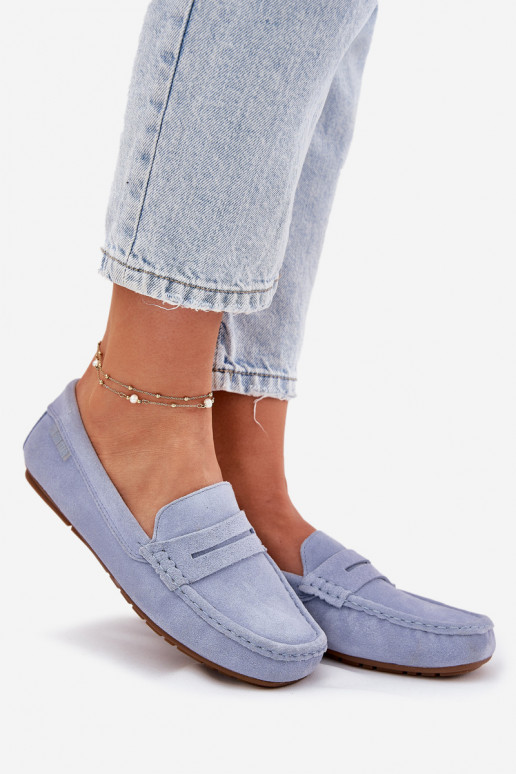Suede Women's Moccasins Big Star RR274943 Blue Suede Women's Moccasins Big Star RR274943 Blue