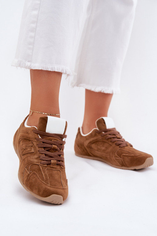 Women's Sports Shoes Made Of Eco Suede Camel Dorella