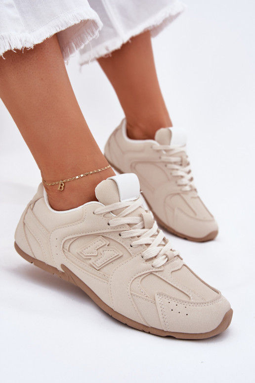 Women's Sports Shoes Made Of Eco Suede Beige Dorella